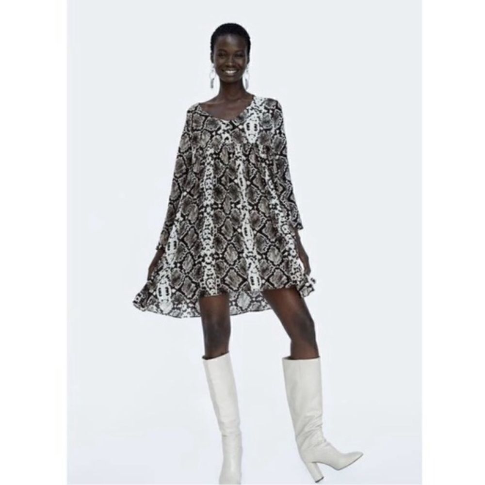 Zara Oversized Snake Print Dress